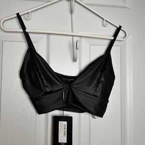 Black Wet Look Bralette